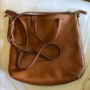 Brown leather purse